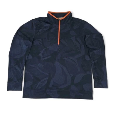 Пуловер для гольфа мужской Walter Hagen с длинным рукавом средний синий цветочный камуфляжный легкий - Изображение 1 из 4