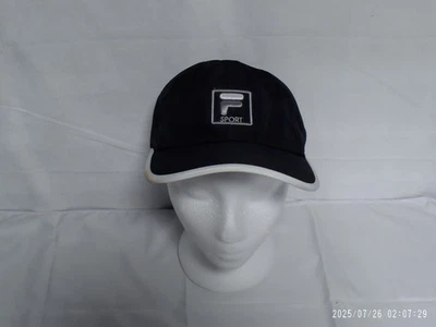 Sombrero trasero Fila Sport "usado" negro con correa blanca. Foto 1 de 4