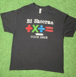 T-shirt Ed Sheeran Mathematics North America 2023 Tour double face XL nera - Foto 1 di 11