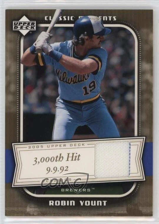2005 Upper Deck Classics Classic Moments Materials Robin Yount #CM-RY HOF - Image 1 of 2