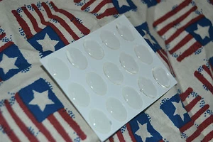 ¡100 piezas de pegatinas epoxi ovaladas transparentes para dijes ParaCord o dijes de cordón de zapatos!¡! - Imagen 1 de 2