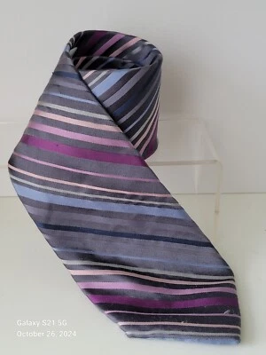 Corbata de negocios para hombre "Perry Ellis Portofino" diseño clásico a rayas T0335 Foto 1 de 4