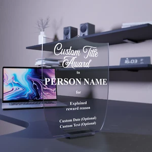 Premio de acrílico personalizado | trofeo personalizado | trofeo de acrílico grabado | premios comerciales - Imagen 1 de 7