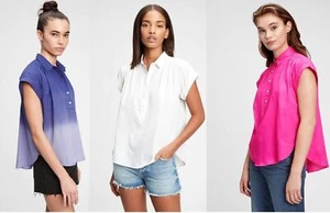 GAP Women's Pleated Popover Top Blouse **Choose Color/SizeI** NWT - Picture 1 of 17