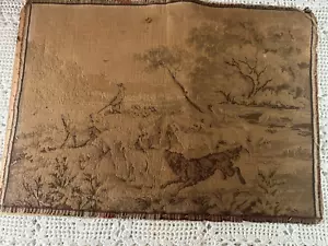 Vintage Cattle Tapestry Picture 18 x 13" Faded, Old. Restoration? Unframed - Picture 1 of 16