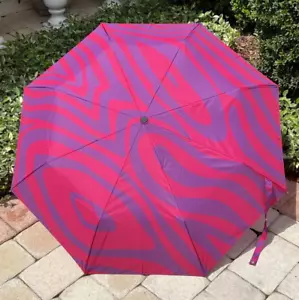 Ombrello anatra compatto originale Duckhead SWIRL IN ROSA ROSSO VIOLA NUOVO CON ETICHETTE - Foto 1 di 2