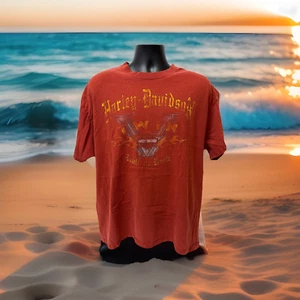 Vintage Harley Davidson T Shirt XL Down Home, Burlington, NC 100% Cotton Beefy T - Picture 1 of 7