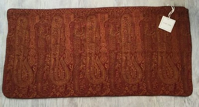 New NWT WILLIAMS SONOMA HOME Lumbar Throw Pillow Cover Red Paisley 15 x 30 India - Image 1 of 4