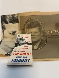 Folleto y periódicos JFK - Imagen 1 de 9