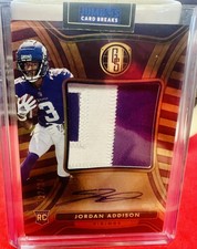 2023 Gold Standard Jordan Addison Rookie Jersey Auto Jumbo #22/24