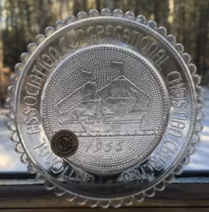 Piatto tazza vetro coppia vintage chiesa congregazionale Mayflower nautica pellegrino - Foto 1 di 8