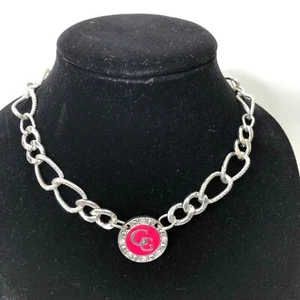 GUESS GROBE HALSKETTE SILBERFARBEN LOGO NEU MIT ETIKETT - Bild 1 von 4