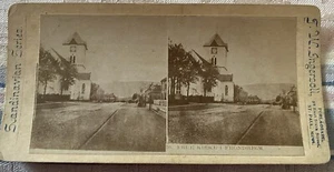 Antike Stereoview, Hotel De Ville, gelber Karton - Bild 1 von 5