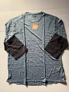 PATAGONIA Men's Merino 3/4" Sleeve Bike Jersey Size Large Blue New With Tags - Picture 1 of 9