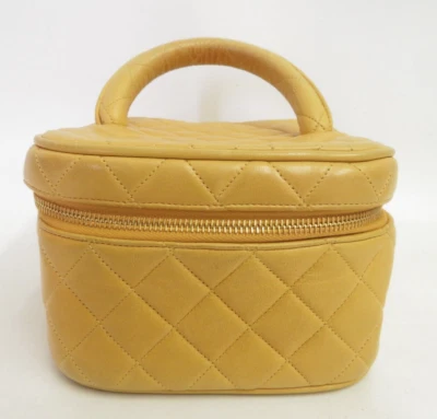 Подлинный CHANEL кожи косметический мешок тщеславия сумка #39184 - Изображение 1 из 4