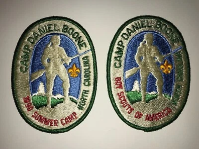 BSA CAMP DANIEL BOONE,LOT OF 2 PATCHES- 1990 & UNDATED,DANIEL BOONE COUNCIL,NEW  - Image 1 of 2