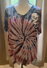 Torrid Top Womens Size 1 (14-16)Addicted To All The Wrong Things Skeleton Skull