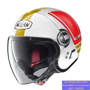 NOLAN N21 VISOR FLYBRIDGE 67 Metal White Casco Jet Moto Scooter - Foto 1 di 9