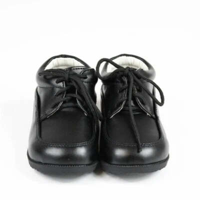 Oxford Josmo para bebés/niños pequeños niños niño-niña primer caminante con cordones negro talla 7 Foto 1 de 4