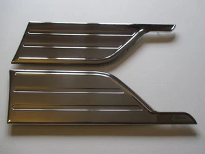 51 52 CHEV FRONT FENDER GRAVEL GUARDS NEW 1951 1952 STAINLESS STEEL BELAIR STONE - Picture 1 of 2