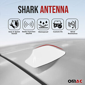 Car Shark Fin Antenna Roof Radio AM/FM White Fits Jaguar