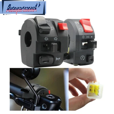 ⭐7/8" Interruptor controlador luz antiniebla botón bocina manillar motocicleta señal de giro⭐ Foto 1 de 4