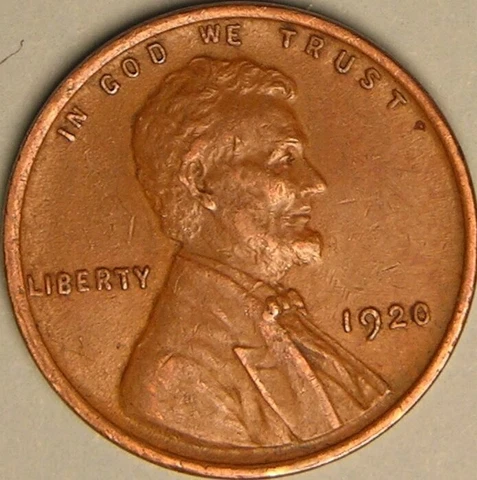 1920 P - Lincoln Wheat Penny - G/VG Cover