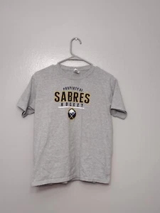 Property of Sabres Hockey T Shirt Size L Youth Gray NHL Buffalo Sabres - Picture 1 of 6