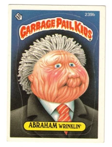 1986 cubo de basura serie 6 Abraham Wrinklin #239B ver escaneos para grado - Imagen 1 de 2