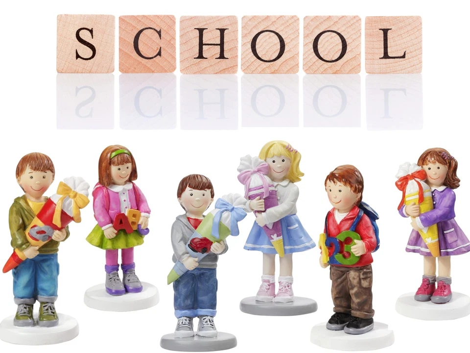 Dekofiguren Schulkind Einschulung für die Schultüte Tortendekoration Tortenfigur - Bild 1 von 1