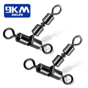 3 Way Fishing Swivels 15Pcs Double Rolling Swivels T-Shape Triple Cross Line - Bild 1 von 13