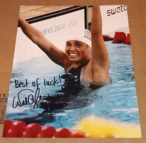 Natalie Coughlin olympische Goldmedaille Schwimmen SIGNIERT SIGNIERT SIGNIERT 8x10 Foto COA - Bild 1 von 1