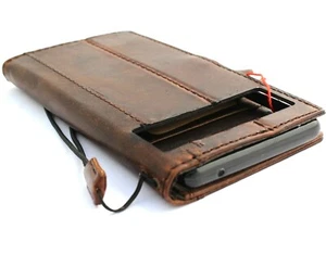 Genuine Leather Case for Google Pixel 6 Pro Book Vintage Wallet Cover Magnetic - Picture 1 of 6