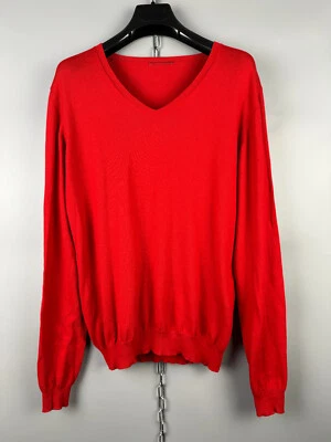 Suéter Jersey Prada Milano Para Hombres Algodón Cachemira Cuello en V Lujo Tejido Talla 48/M Foto 1 de 4