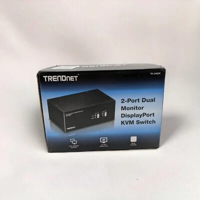 TRENDnet 2-Port Dual Monitor DisplayPort KVM Switch - Image 1 of 4