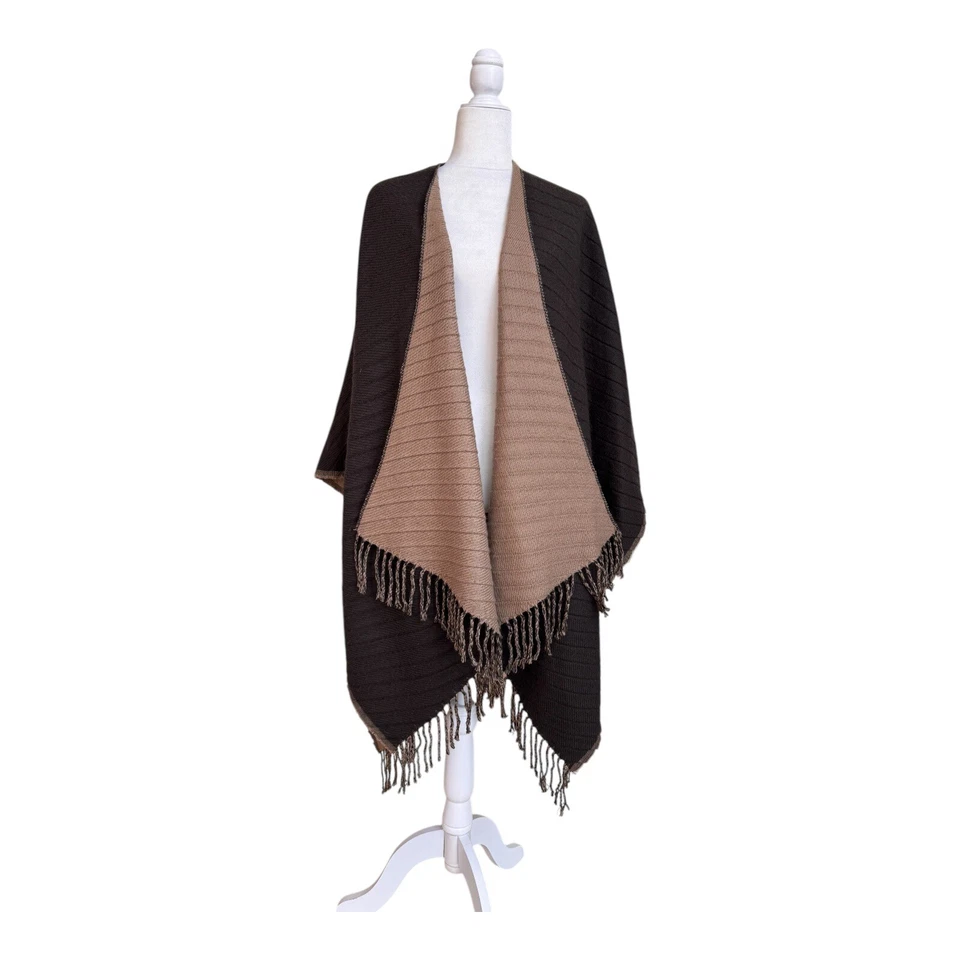 Collection Eighteen Brown Winter Wrap Shawl Fringe Womens One Size - Image 1 of 4