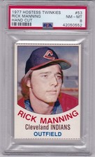 1977 Hostess TWINKIES #53 RICK MANNING PSA 8 NM/MT Cleveland INDIANS tough!!