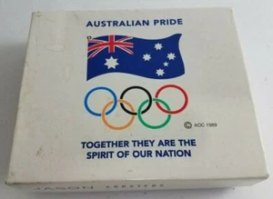 Vtg 1989 Australian Pride Coasters Olympic and Flag Set of 6 J2418 Jason - Picture 1 of 5