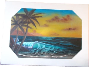 5 Kathy Anderson - Original Öl auf Leinwand Kunstwerk - Ozeane, Natur - 24"x18" seltene Sammlung - Bild 1 von 12
