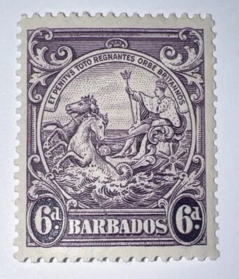 Travelstamps:1936-52 BARBADOS Stamps Sg# 254, King George VI "Colonial Badge" - Image 1 of 4