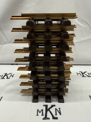 LGB 1008 10080 75mm Straight Brass Track Sections 9 total with box G Scale - Image 1 of 4