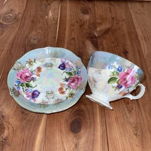 Rose Floral Bone China Tea Cup and Saucer - Butterfly Brand - Picture 1 of 10