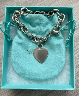 Tiffany & Co. Sterling Silver 925 Return to Heart Charm Tag Bracelet 7.5 inch - Image 1 of 4