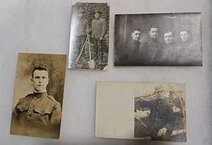 Primera Guerra Mundial Militaria postales originales con soldados en ellas 4 en total  - Imagen 1 de 12