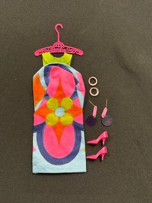 Vintage 1967 Mattel Barbie Doll Outfit Sunflower Compl HTF Snake Bracelets #1683 - Image 1 of 3