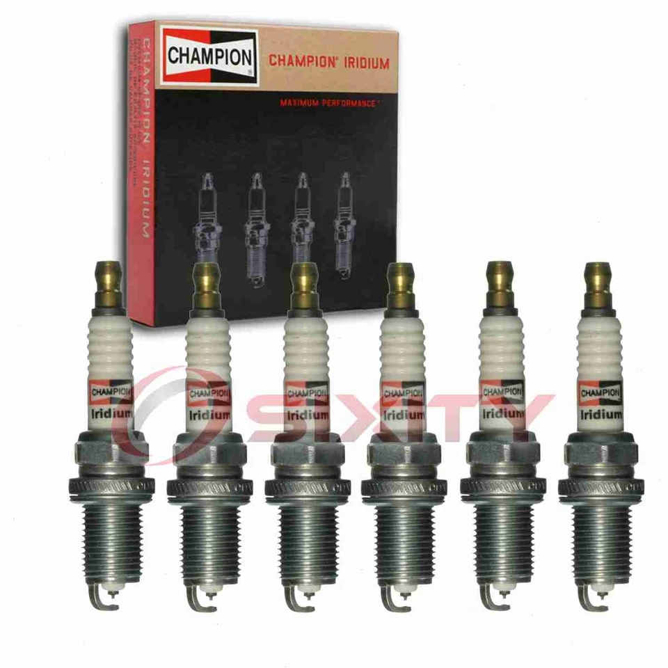 6 pc Champion Iridium Spark Plugs for 2011-2018 Porsche Cayenne 3.0L V6 nq - Image 1 of 4