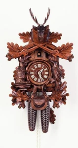 Cuckoo Clock Hunting Clock, sitting Animals 1.0094.01.C NEW - Picture 1 of 1