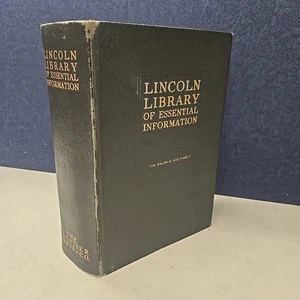 Lincoln Library of Essential Information Vintage Hardcover Book 1940 - Imagen 1 de 24