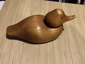Vintage Northern Isle Carved Wood Duck Handmade in Canada -- 11-inch - Picture 1 of 12
