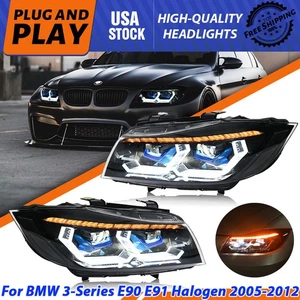 Faro LED para BMW Serie 3 E90 E91 05-2012 Conjunto de lámparas halógenas de xenón HID - Imagen 1 de 26
